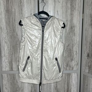 Duvetica Packable Hooded Down Vest Gilet Abrezia Gray Color Size 48